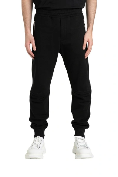 Alexander Mcqueen Embroidered Logo Track Trousers In Black