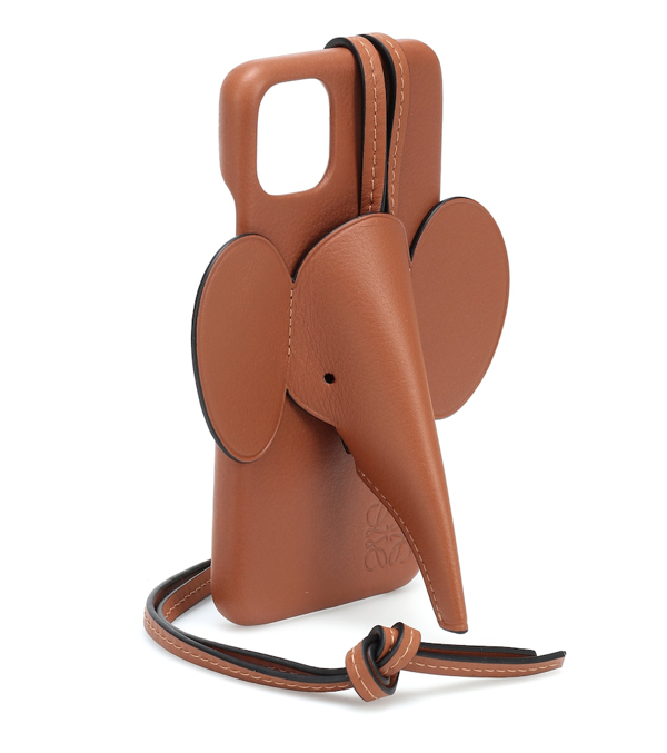 Loewe Elephant Iphone® 11 Pro Max Leather Phone Case In Brown | ModeSens