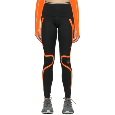 Adidas By Stella Mccartney Two-tone Performance Leggings In Black