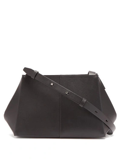 Aesther Ekme Origami Leather Shoulder Bag In Black