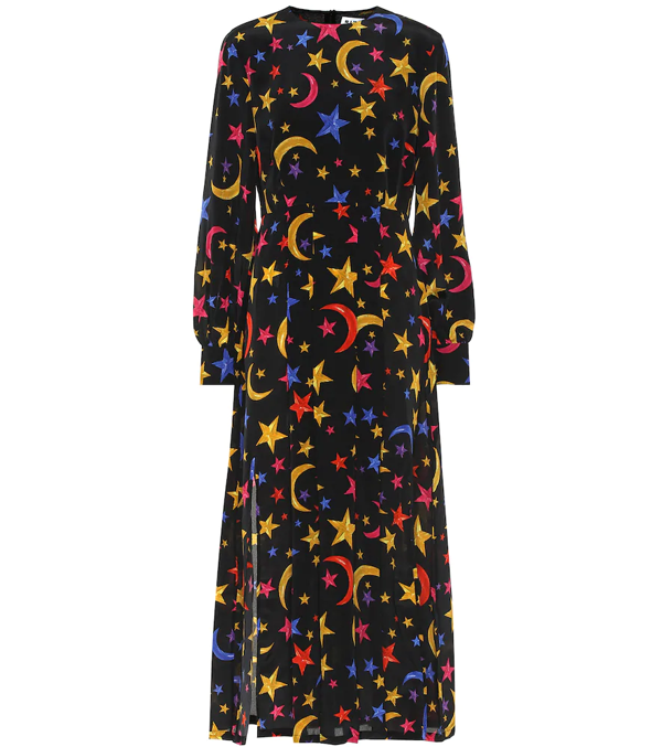black silk maxi