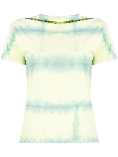 Collina Strada Sporty Spice Tie-dyed Cotton T-shirt In Lime