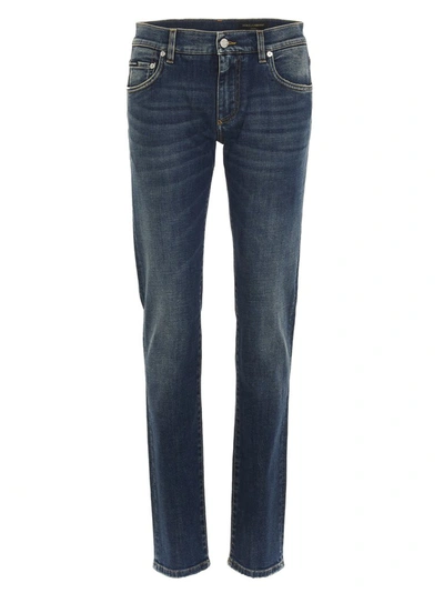 Dolce & Gabbana Tapered Jeans In Blue