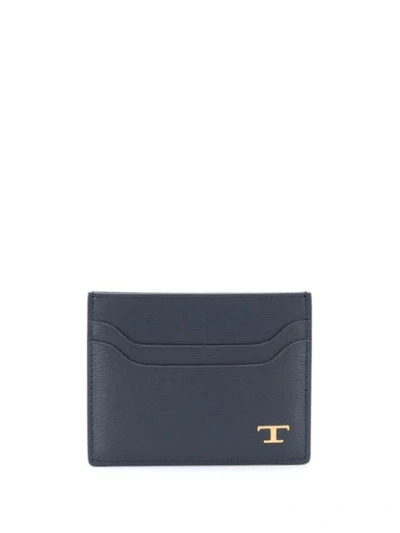 Tod's Comapct Logo Cardholder In Blue