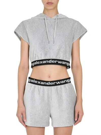 Alexander Wang T T By Alexander Wang Women's Grey Cotton Top