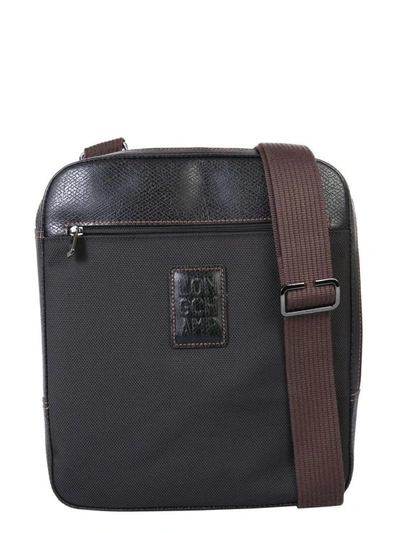 Longchamp Boxford Black Leather Messenger Bag In Brown