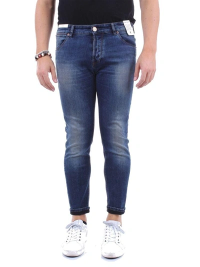 Pt01 Men's Blue Cotton Jeans