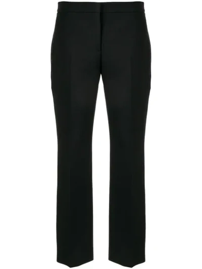 Alexander Mcqueen Cropped Cigarette Trousers In Black