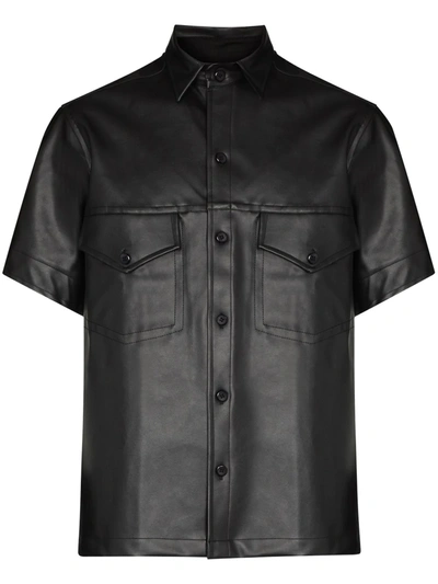 Tokyo James X Homecoming Faux-leather Shirt In Black