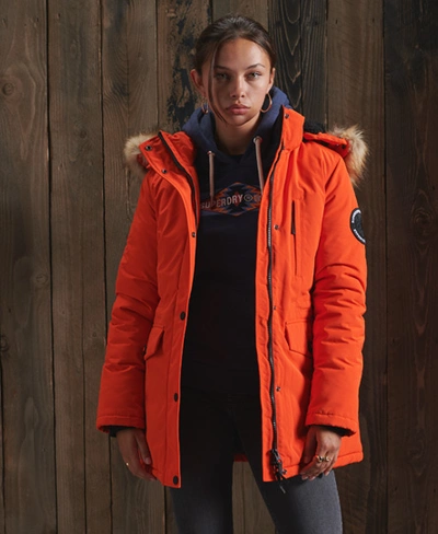 Superdry Women's Everest Parka Coat In Orange | ModeSens