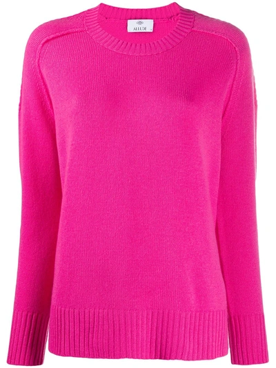 Allude Crew-neck Cashmere Jumper In Pink