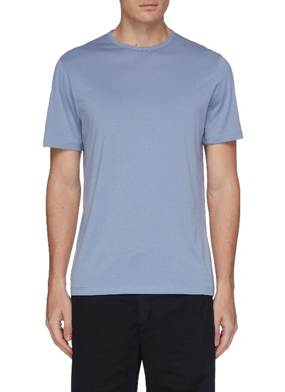 Theory Precise Crewneck Tee In Blue