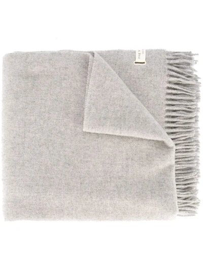 Rag & Bone Addison Skinny Recycled Wool Blend Scarf In Light Heather Gray