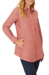 Foxcroft Cici Cotton Non-iron Tunic Shirt In Rosewood