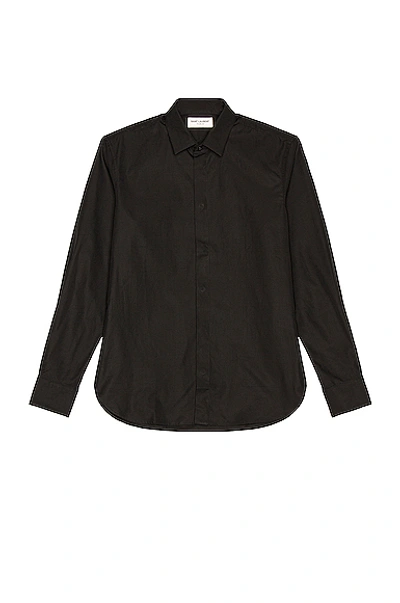 Saint Laurent Classic Yves Shirt In Black