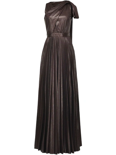 Pinko Tie-detail Pleated Maxi-dress In Black | ModeSens