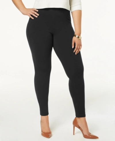 Hue Women's Plus Size Cotton Leggings, Created For Macy's In Black