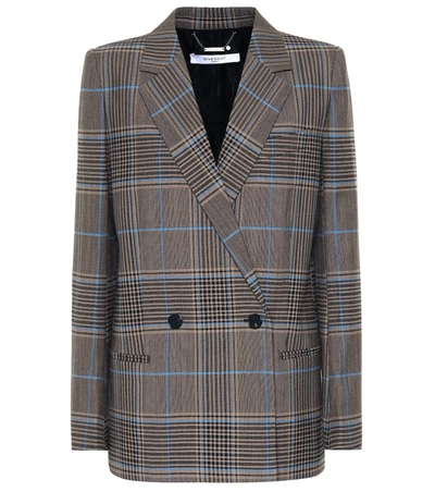 Givenchy Checked Blazer In Brown