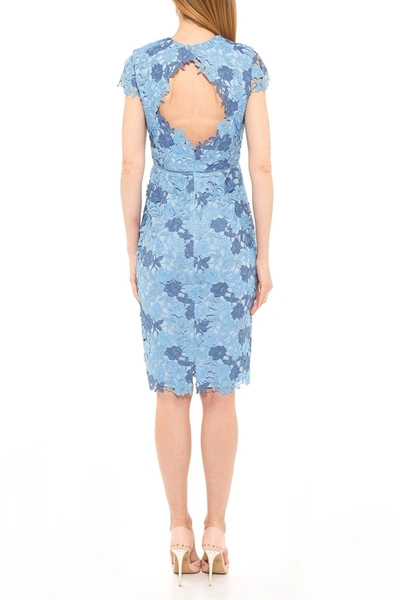 Alexia Admor Arabella Floral Embroidery Sheath Dress In Dark Blue6