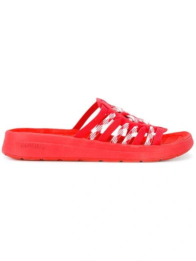 Missoni Malibu Humaliwo Woven Slip-on Sandals In Red