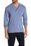 Vince Slub Henley Long-sleeve Top In Gentle Blue