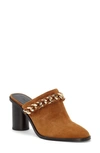 Rebecca Minkoff Women's Galiyah Suede Stacked-heel Mules In Saddle Suede