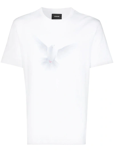 3paradis X Homecoming Bird-print T-shirt In White