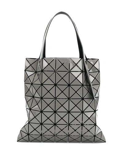 Issey Miyake Geometric Tote Bag In Grey