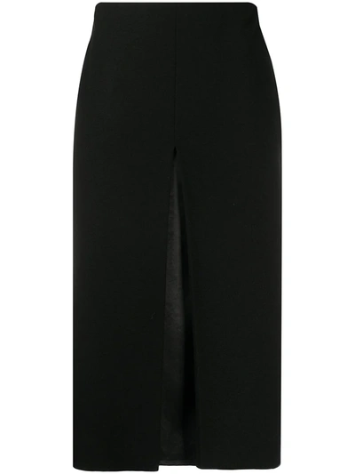 Jil Sander A-line Single-pleat Skirt In Black