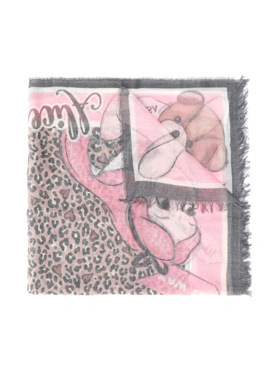Monnalisa Kids' Alice Print Scarf In Pink
