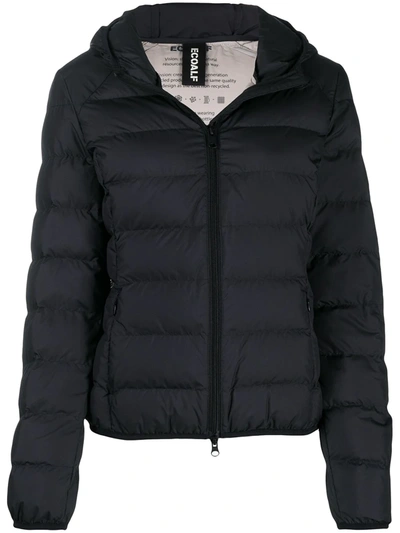 Ecoalf Asp Hooded Puffer Jacket In Black