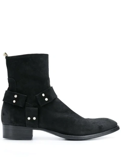 Officine Creative Suede Calf-length Boots In Black