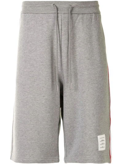 Thom Browne 灰色 Loopback Rwb 运动短裤 In Light Grey