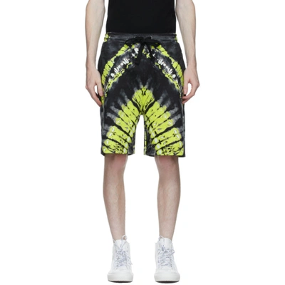 Valentino Black And Green Pop Skin Printed Shorts In A5b Pop Ski