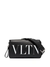 Valentino Garavani Garavani Leather Vltn Cross-body Bag In Black