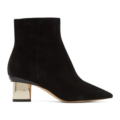 Nicholas Kirkwood Black Suede Prism Ankle Boots In N99 Black