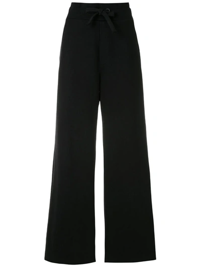 Osklen 5 Pockets Wide Leg Trousers In Black