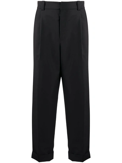 Acne Studios Pierre Tapered Pleated Wool And Mohair blend Trousers In Black ModeSens