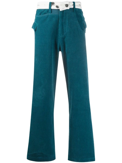 Ader Error Straight-leg Corduroy Trousers In Blue