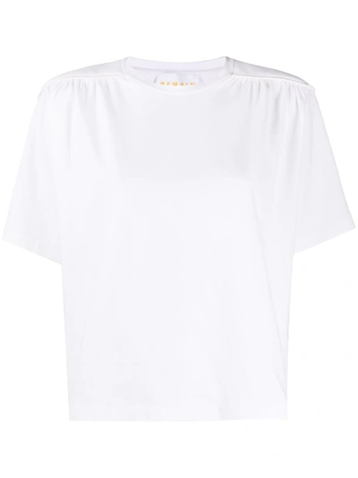 Remain Verona Cotton T-shirt W/ Padded Shoulder In White