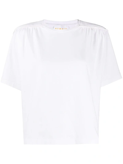 Remain Birger Christensen Verona Cotton T-shirt W/ Padded Shoulder In White