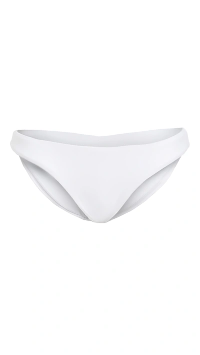 Pq Swim Basic Ruched Full Bikini Bottoms In White