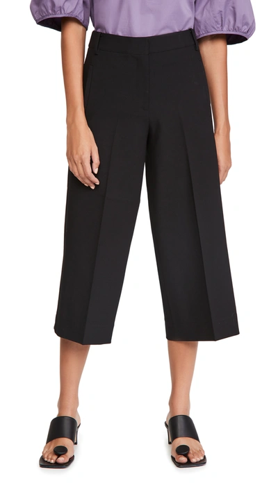 Tibi Anson Wide Leg Pants In Black