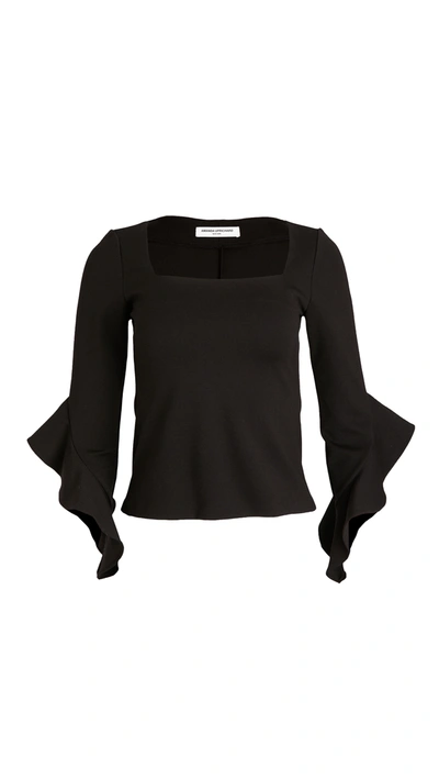 Amanda Uprichard Frances Top In Black