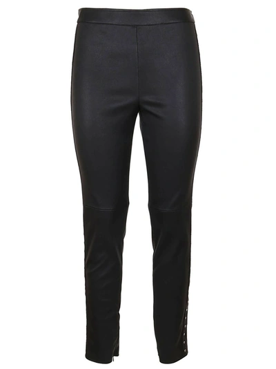 Givenchy Black Leather Leggings With Studs