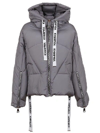 Khrisjoy Women's Grey Polyester Down Jacket