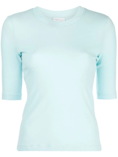 Rosetta Getty Short-sleeve Fitted T-shirt In Aqua