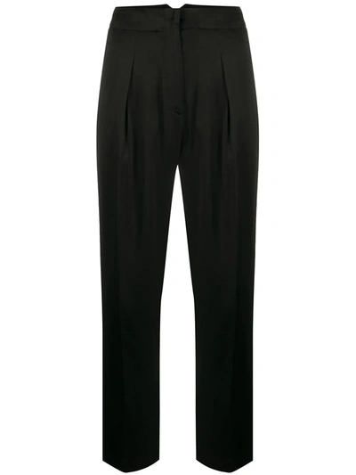 Forte Forte Satin-crepe Trousers In Black