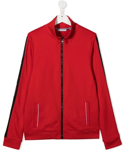 Givenchy Kids' Zip-through Sweatshirt In Red