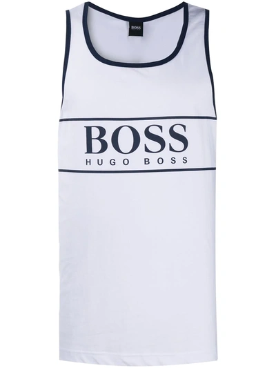 Hugo Boss Logo-print Waistcoat In White